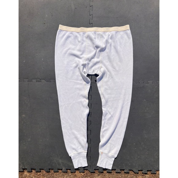 Bass Pro Shops Mens XL waffle Long Johns Thermal Underwear White VTG cozy - Picture 1 of 6